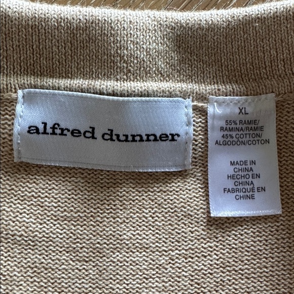 ALFRED DUNNER NWT Fall harvest Zip Up Sweater Womens XL Cotton collared Country - Picture 8 of 13